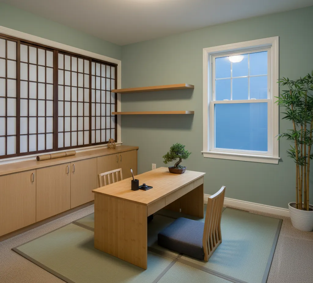 After - Japanese Zen office - variation