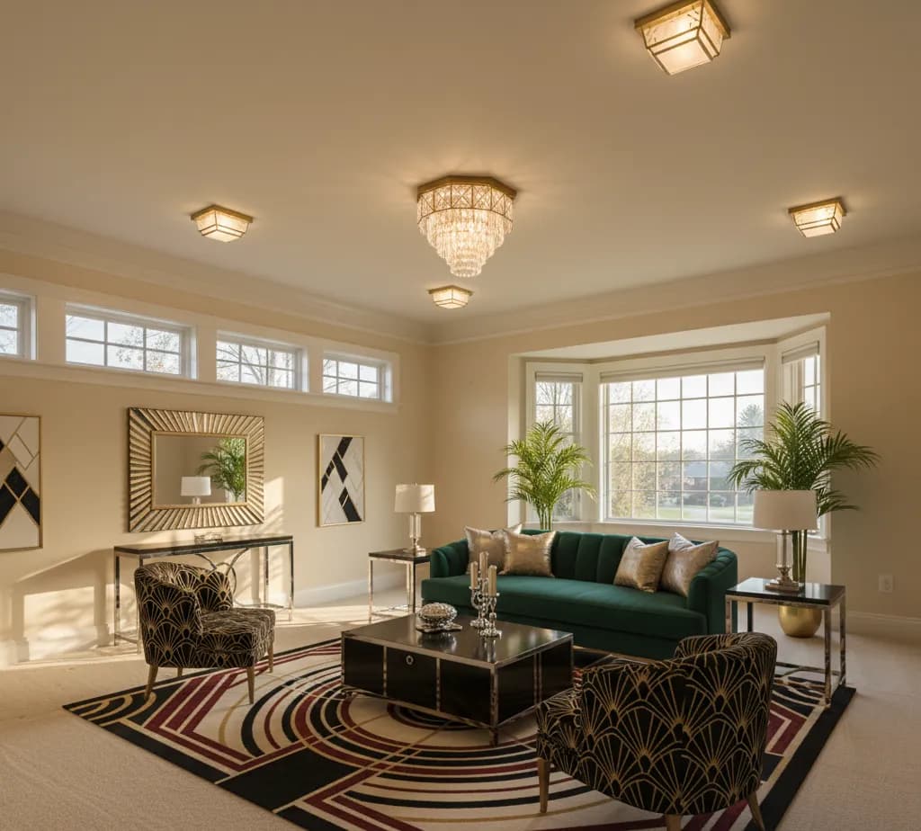 After - Art Deco Glamour living room - variation