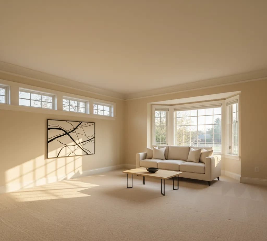 After - Minimalist dining room virtual staging - variation