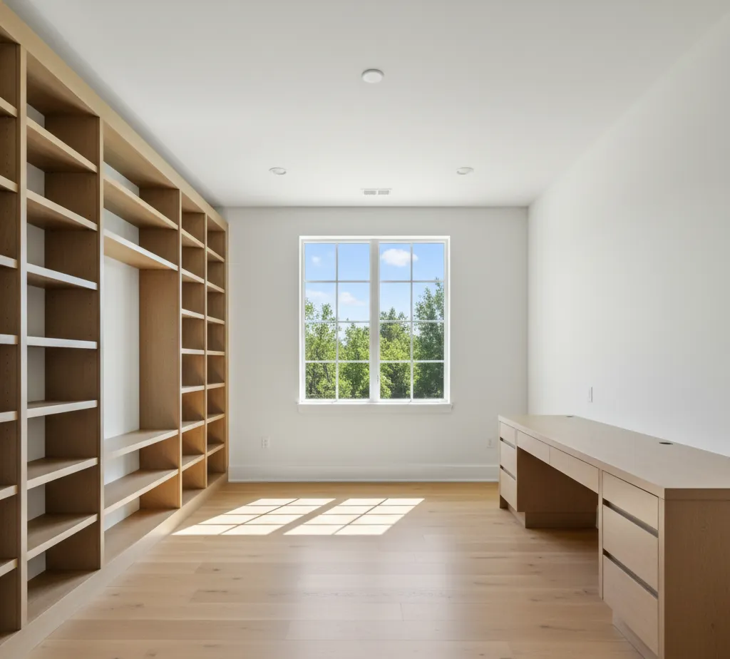 Before - Scandinavian office virtual staging design