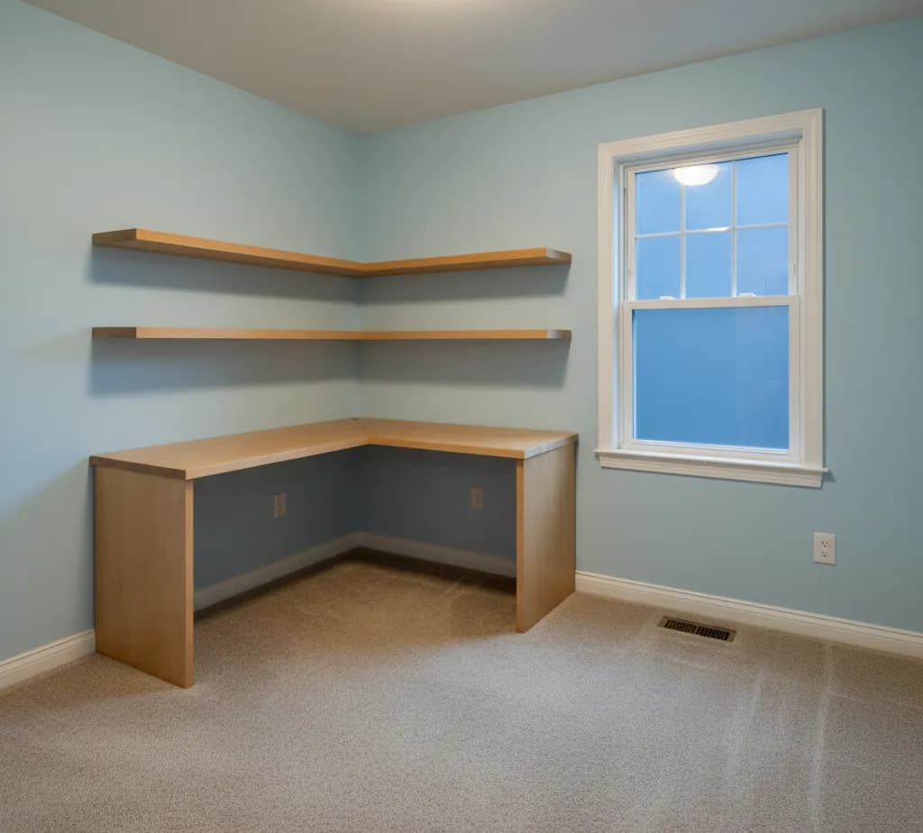 Before - Scandinavian office virtual staging - variation